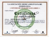Socio Fundador - Asociación Médica Boliviana de Oxidología